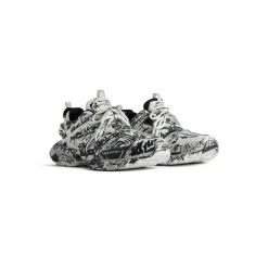 Men's Track Graffiti Sneaker  in White/black