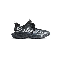 Men's Track Signature Sneaker in Black/white