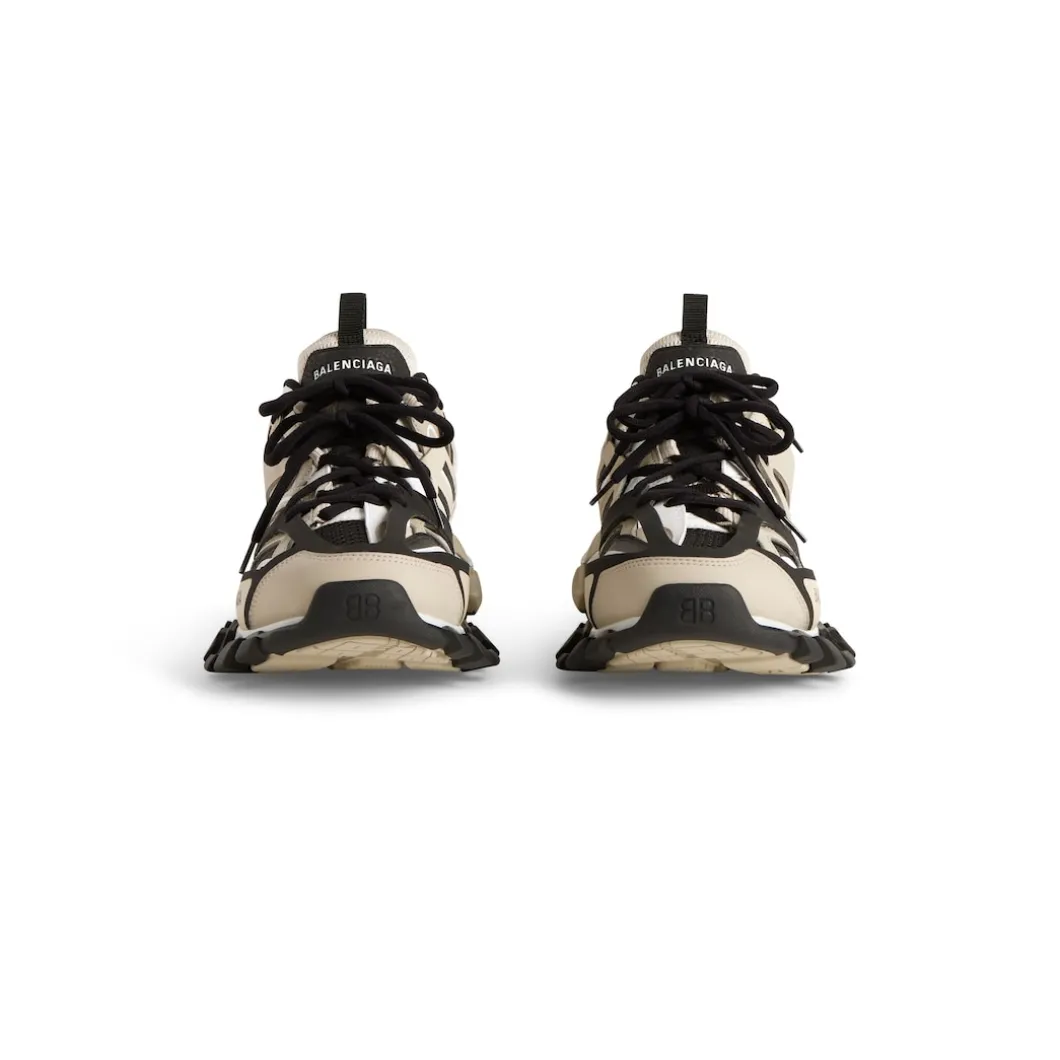 Men's Track Sneaker in Beige/black