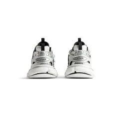 Men's Track Sneaker in Silver/white/black