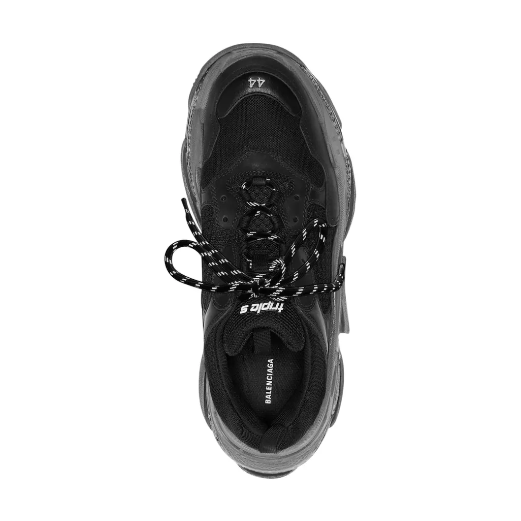 Men's Triple S Clear Sole Sneaker in Black