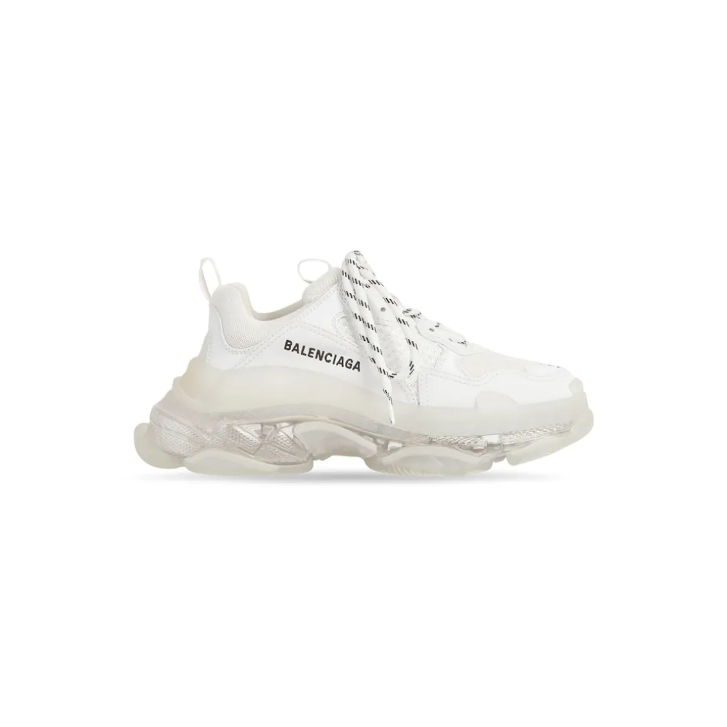 Men's Triple S Clear Sole Sneaker in White
