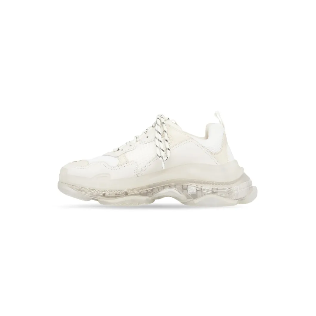 Men's Triple S Clear Sole Sneaker in White