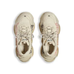 Men's Triple S Sneaker Diy Metal in White/red/black