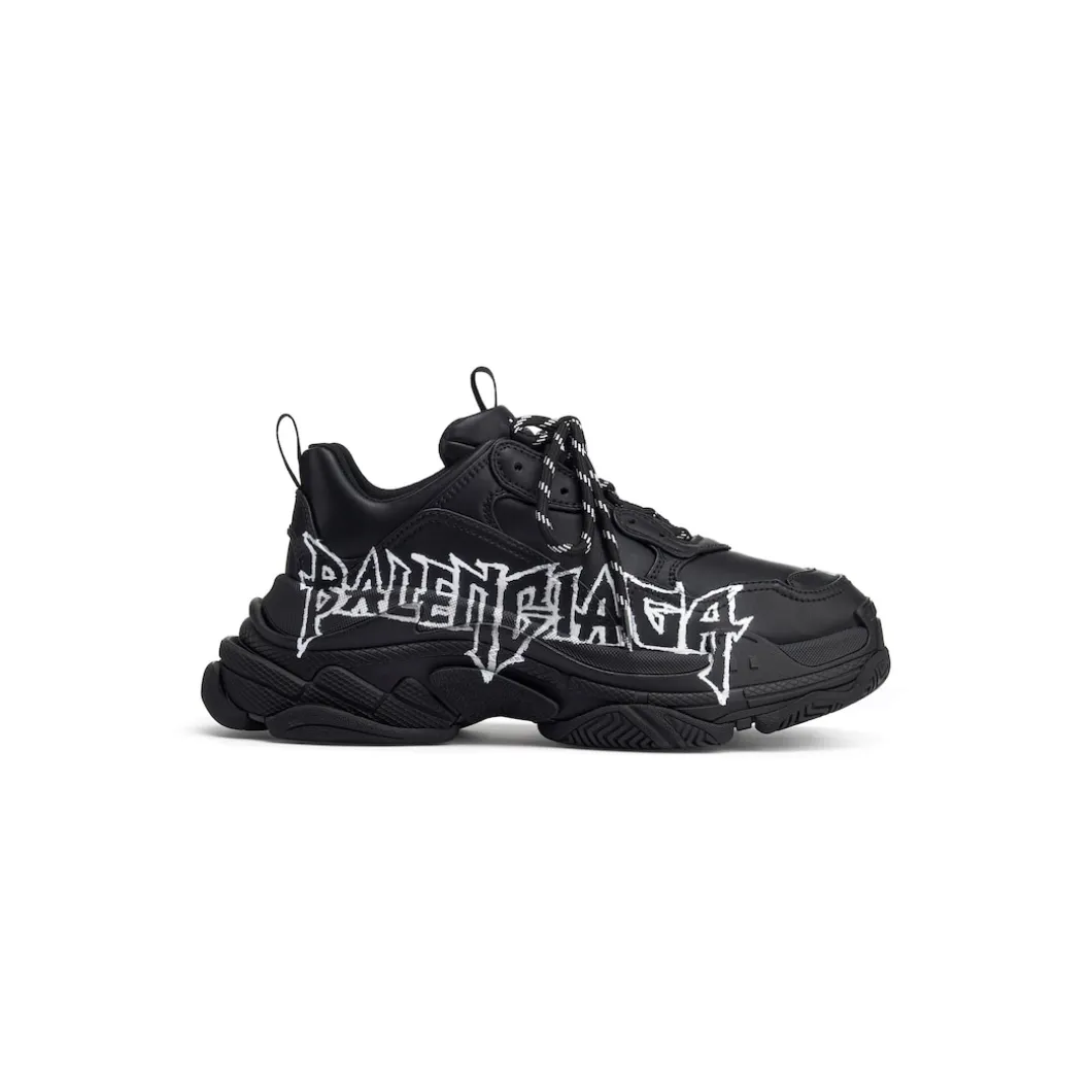 Men's Triple S Sneaker Diy Metal in Black/white