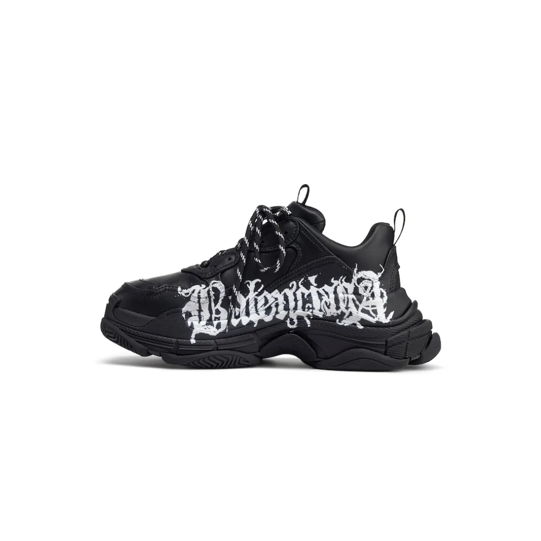 Men's Triple S Sneaker Diy Metal in Black/white
