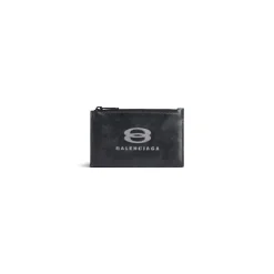 Men's Unity Long Coin And Card Holder  in Black