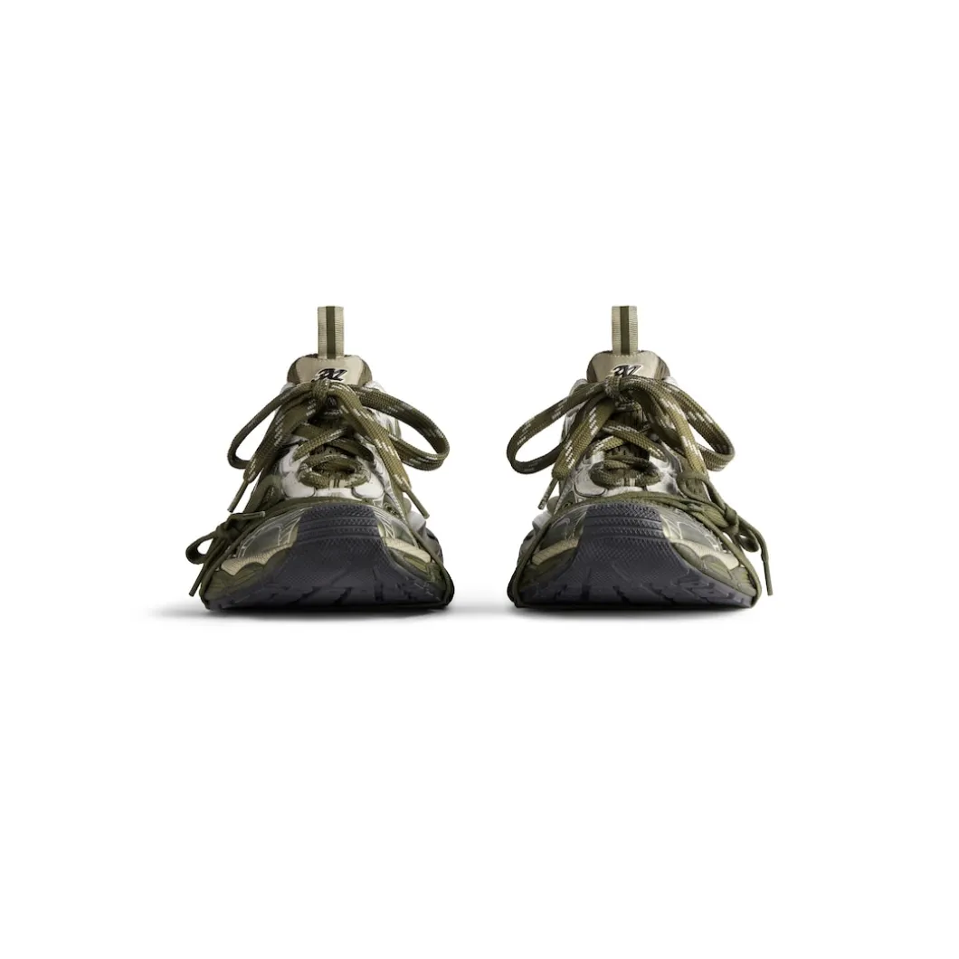 Men's 3xl Sneaker in Dark Green/light Beige