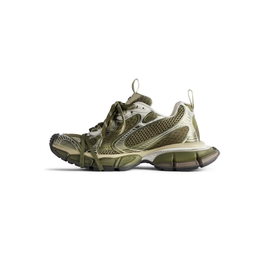 Men's 3xl Sneaker in Dark Green/light Beige