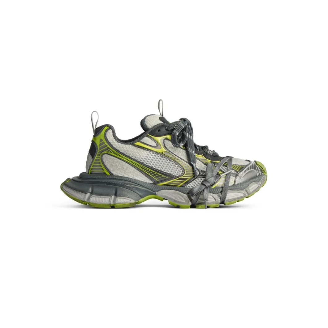 Men's 3xl Sneaker in White/grey/green/yellow