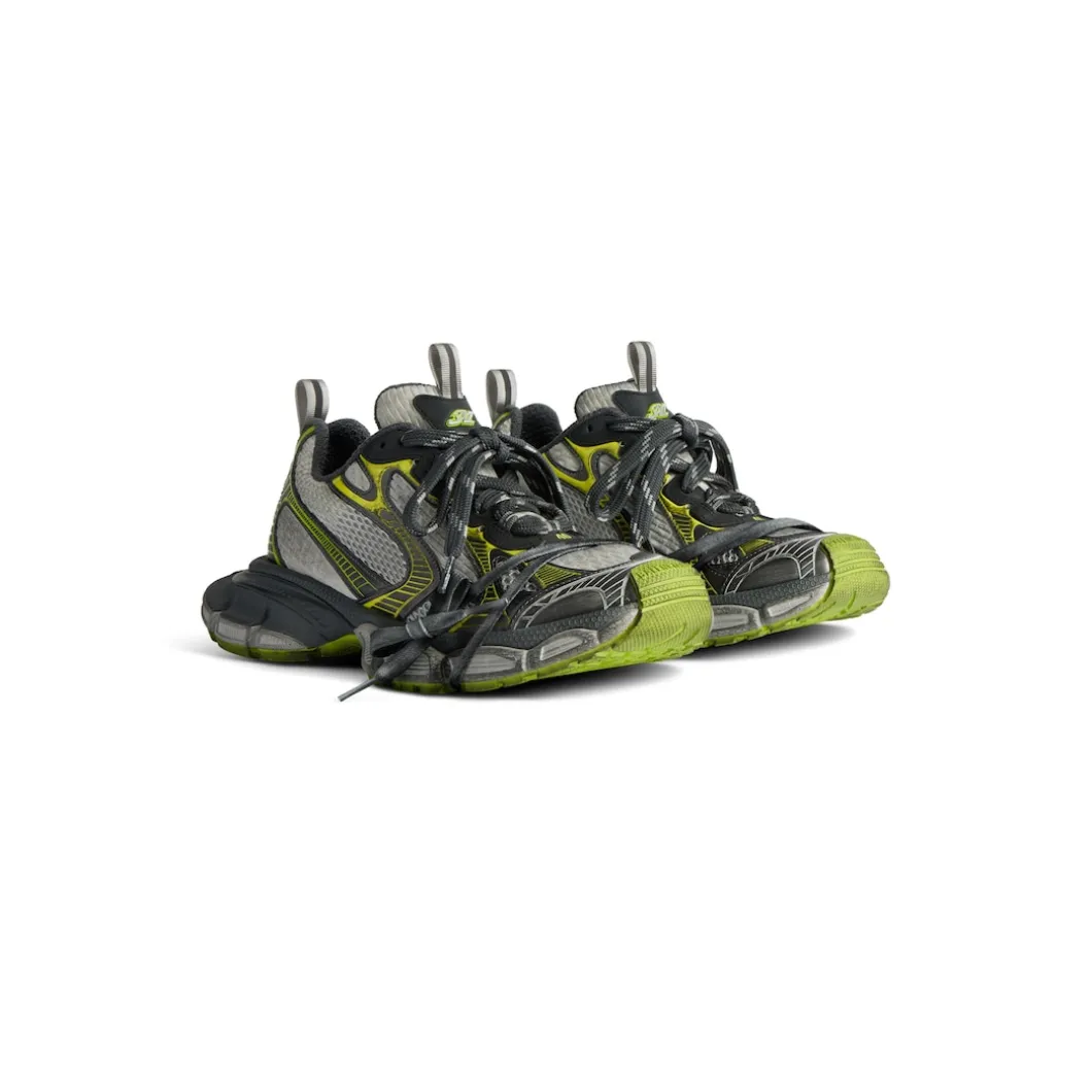 Men's 3xl Sneaker in White/grey/green/yellow