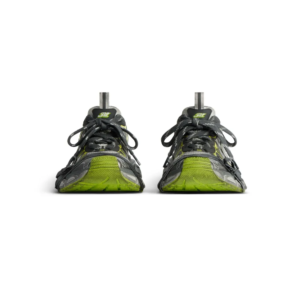 Men's 3xl Sneaker in White/grey/green/yellow