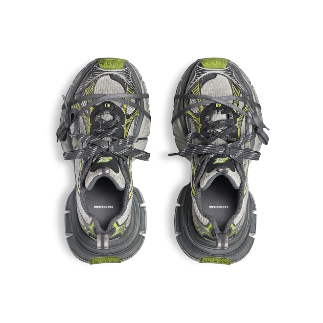 Men's 3xl Sneaker in White/grey/green/yellow