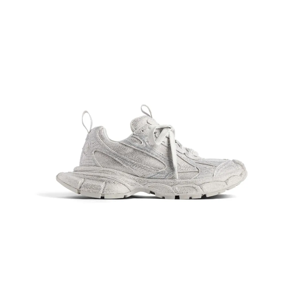 Men's 3xl Sneaker With Rhinestones in Light Grey