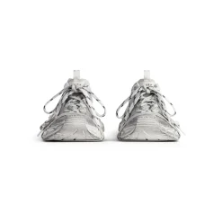 Men's 3xl Summer Mesh Sneaker in White/silver