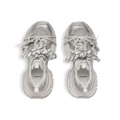 Men's 3xl Summer Mesh Sneaker in White/silver