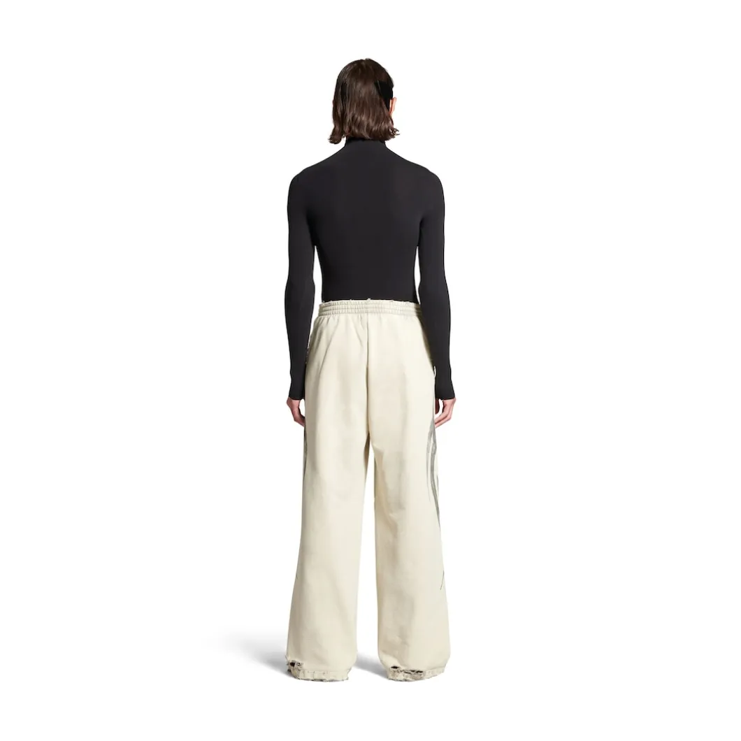 Men's Y2k Baggy Sweatpants in Light Beige