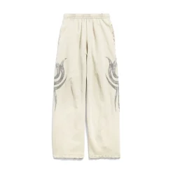Men's Y2k Baggy Sweatpants in Light Beige