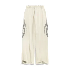 Men's Y2k Baggy Sweatpants in Light Beige