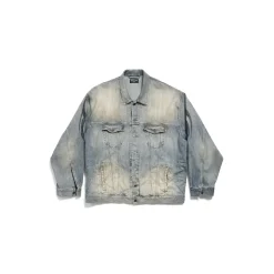 Men's Y2k Oversized Jacket in Light Blue