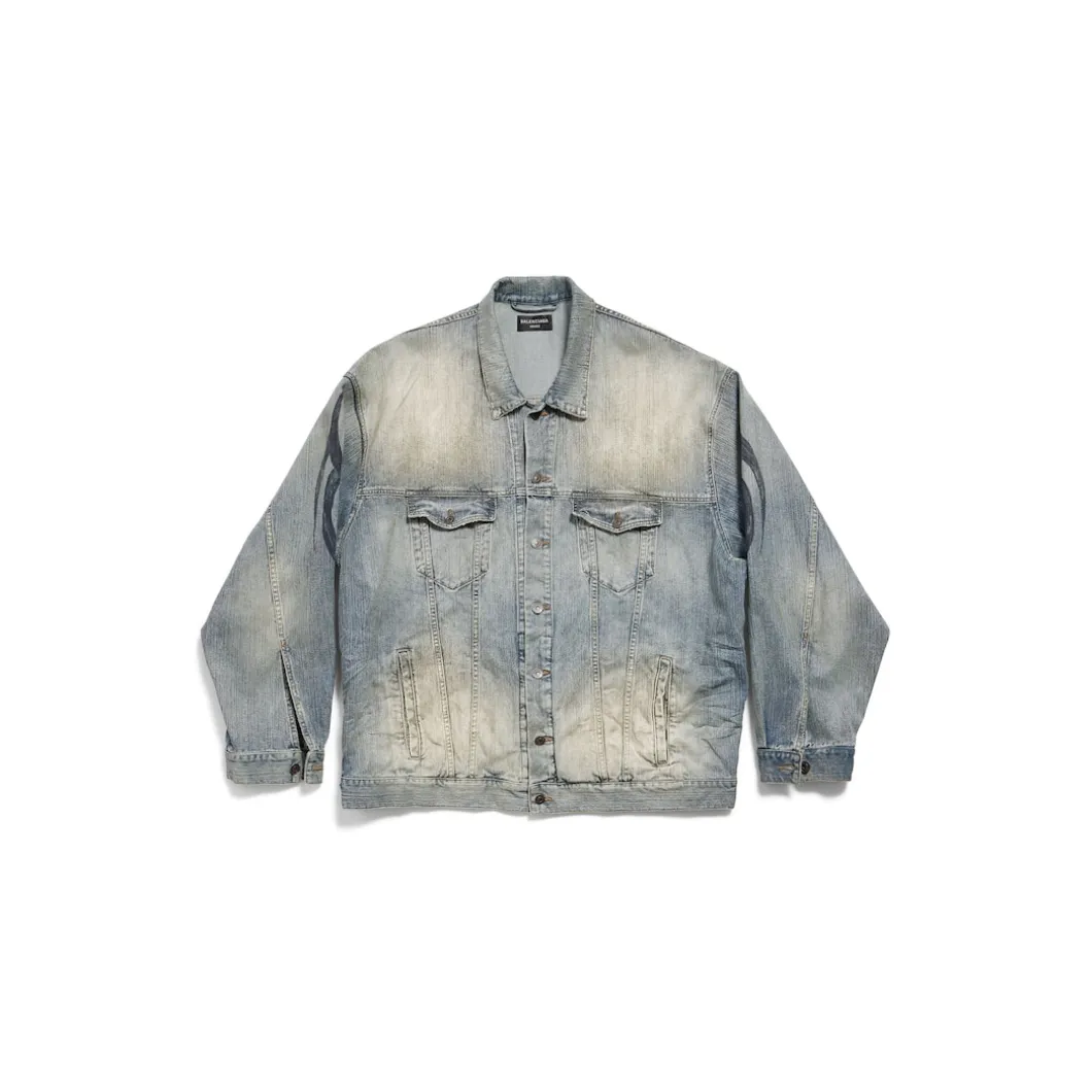 Men's Y2k Oversized Jacket in Light Blue