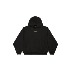 New Balenciaga Back Hoodie Medium Fit in Black