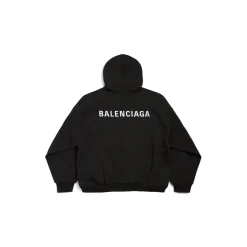 New Balenciaga Back Hoodie Medium Fit in Black