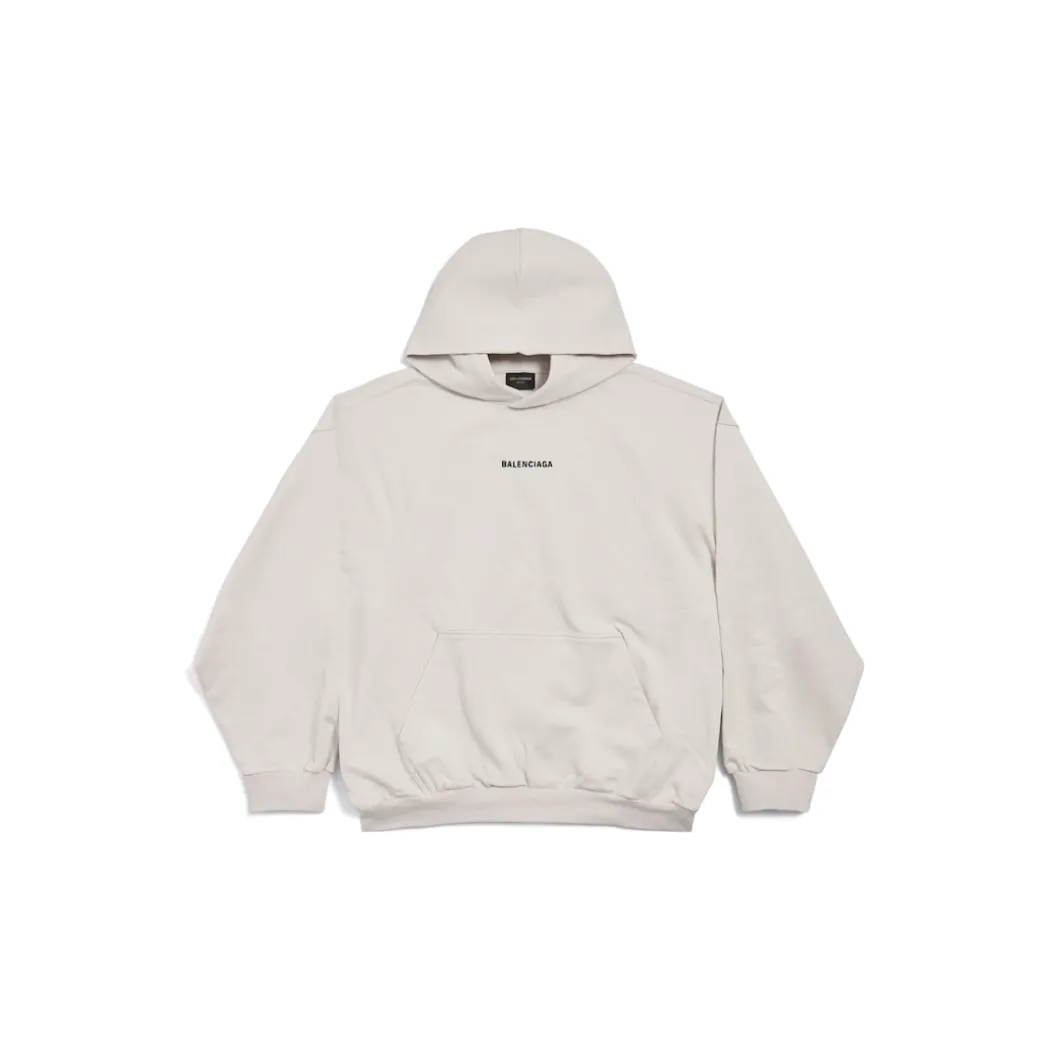 New Balenciaga Back Hoodie Medium Fit in Off White