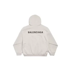 New Balenciaga Back Hoodie Medium Fit in Off White