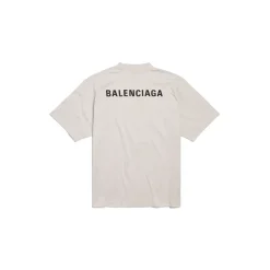 New Balenciaga Back T-shirt Medium Fit in Off White