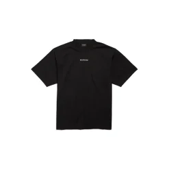 New Balenciaga Back T-shirt Medium Fit in Black