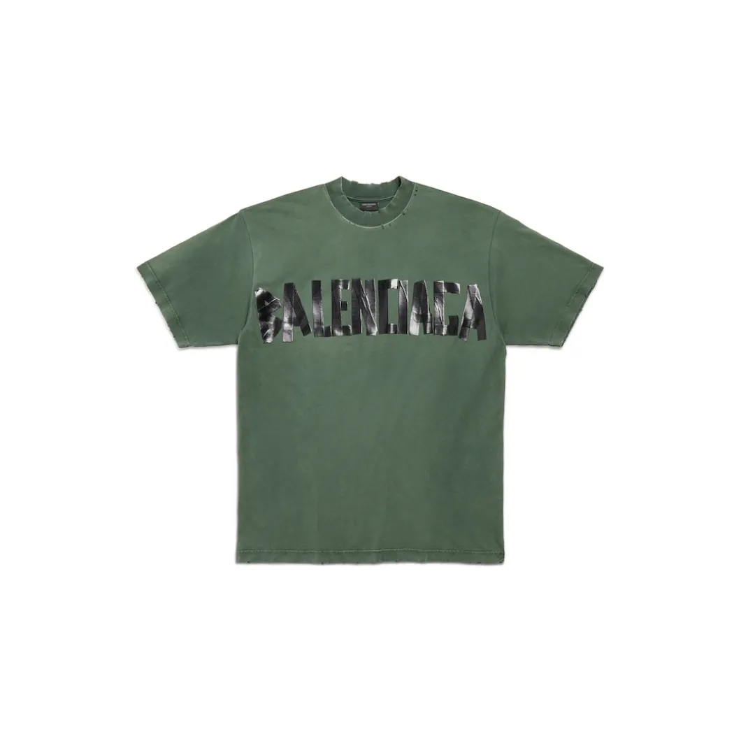 New Tape Type T-shirt Medium Fit in Dark Green