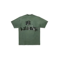 New Tape Type T-shirt Medium Fit in Dark Green