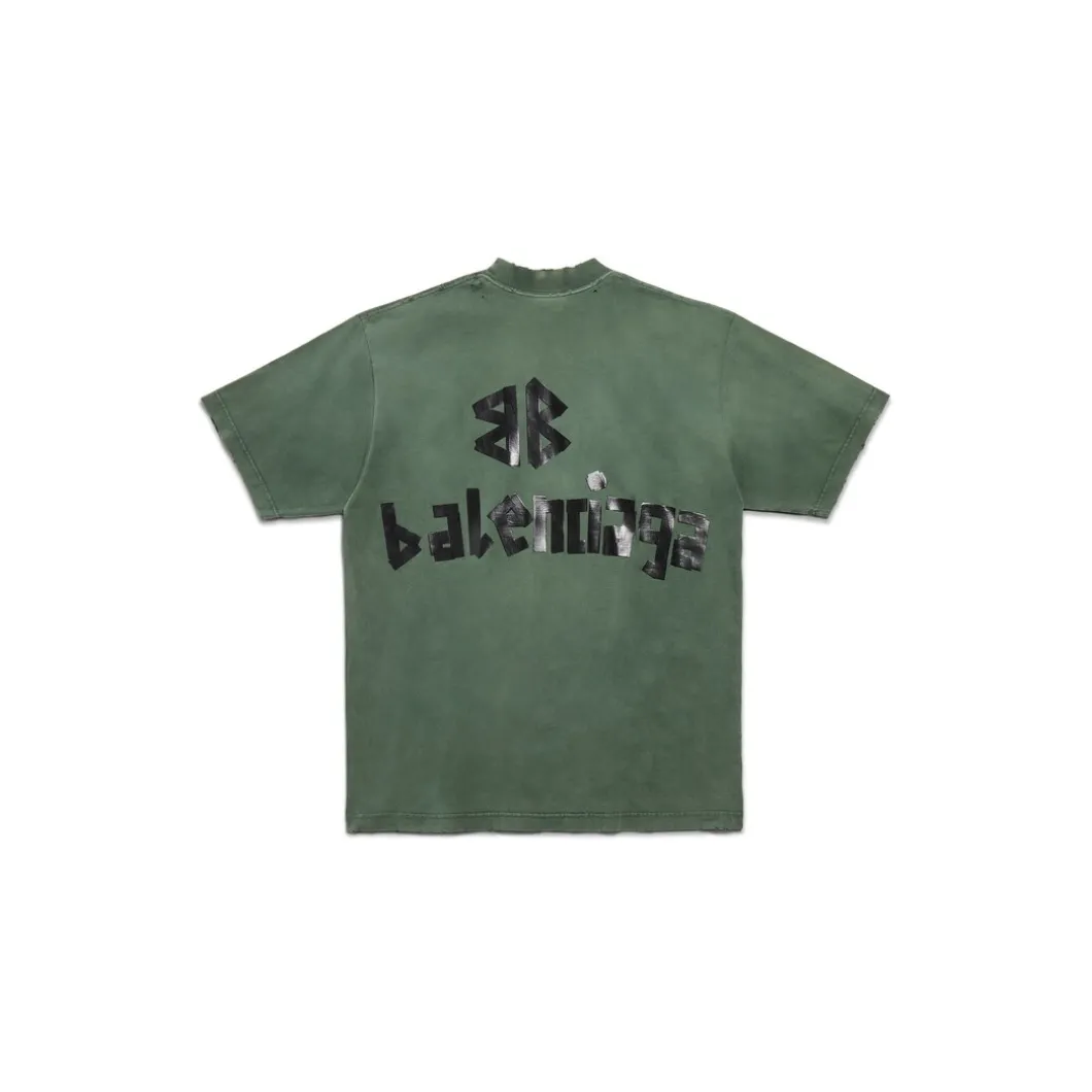 New Tape Type T-shirt Medium Fit in Dark Green