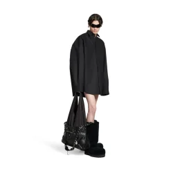 Outerwear Shirt Large Fit in Black