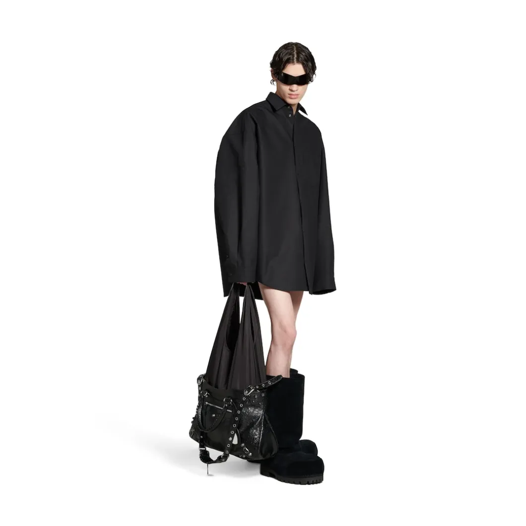 Outerwear Shirt Large Fit in Black
