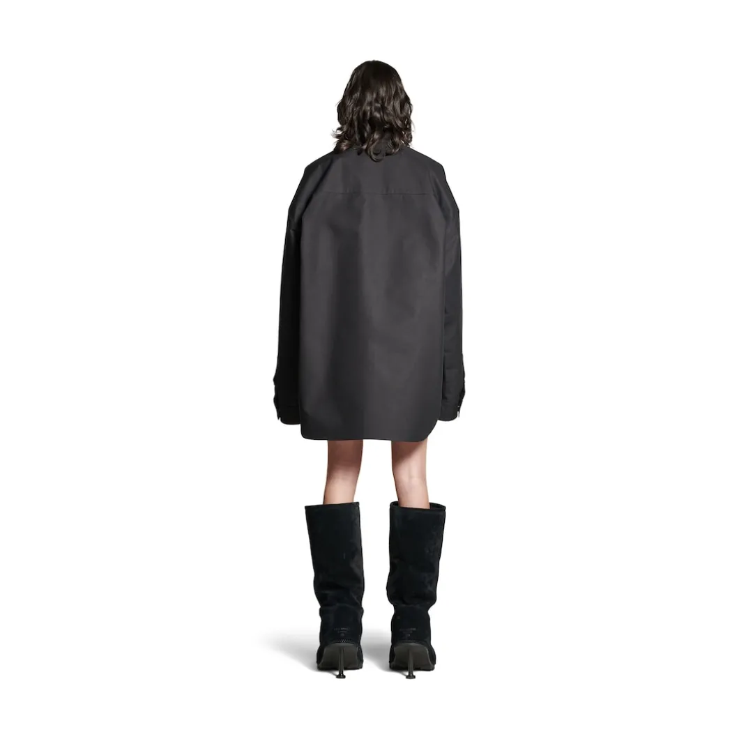 Outerwear Shirt Large Fit in Black