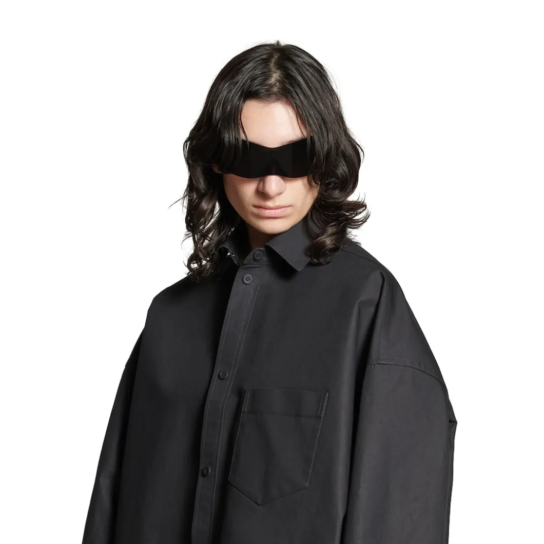 Outerwear Shirt Large Fit in Black