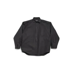 Outerwear Shirt Large Fit in Black