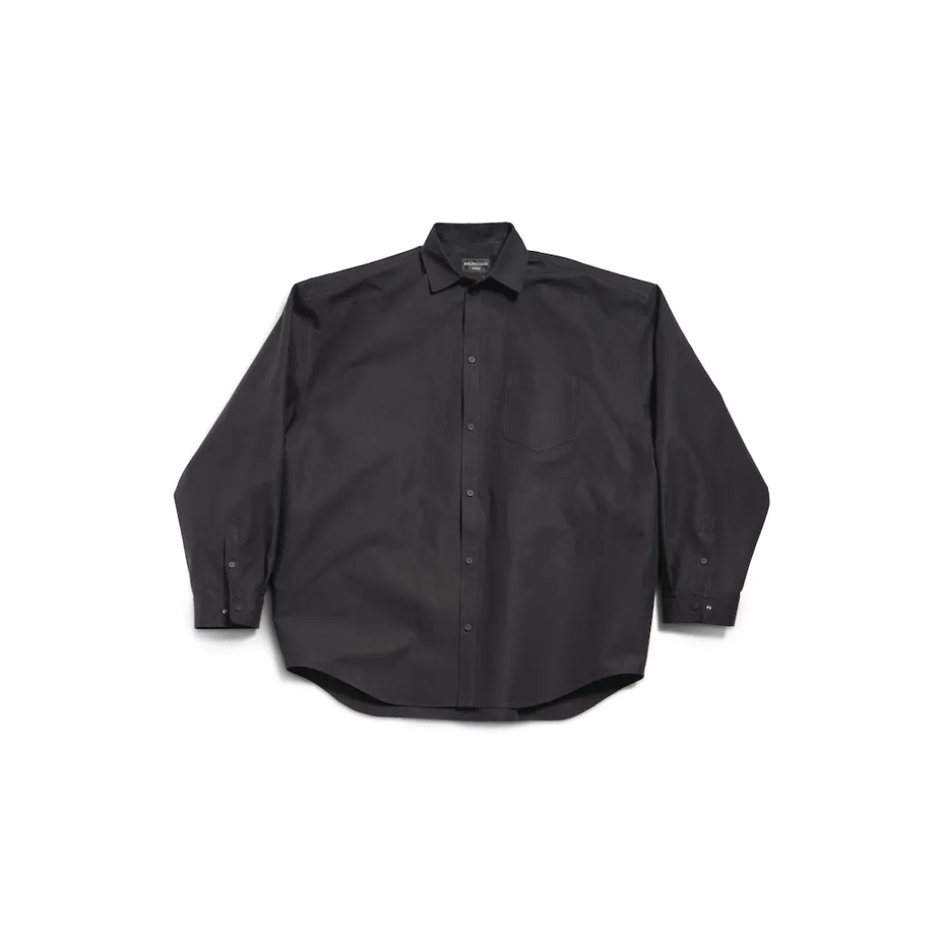 Outerwear Shirt Large Fit in Black