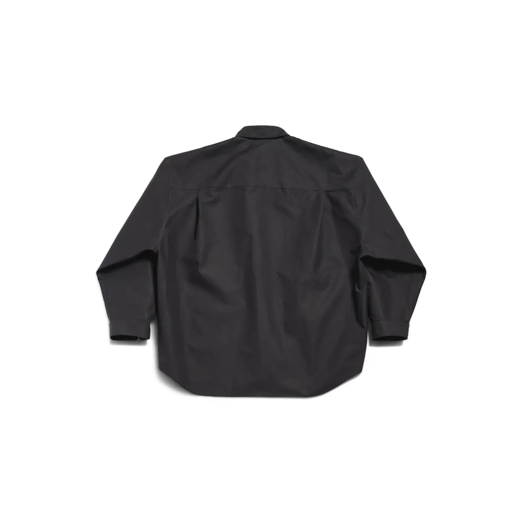 Outerwear Shirt Large Fit in Black