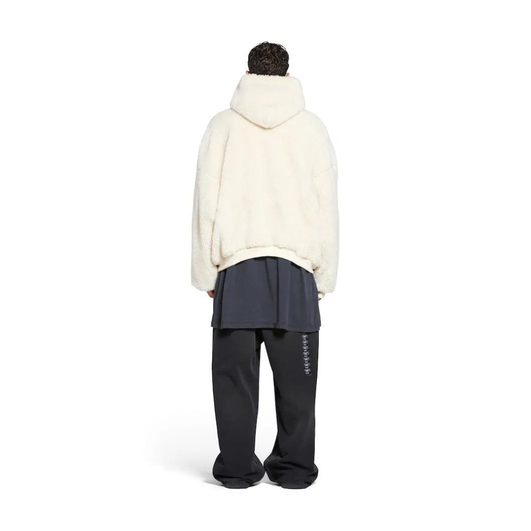 Outerwear Zip-up Hoodie in Light Beige