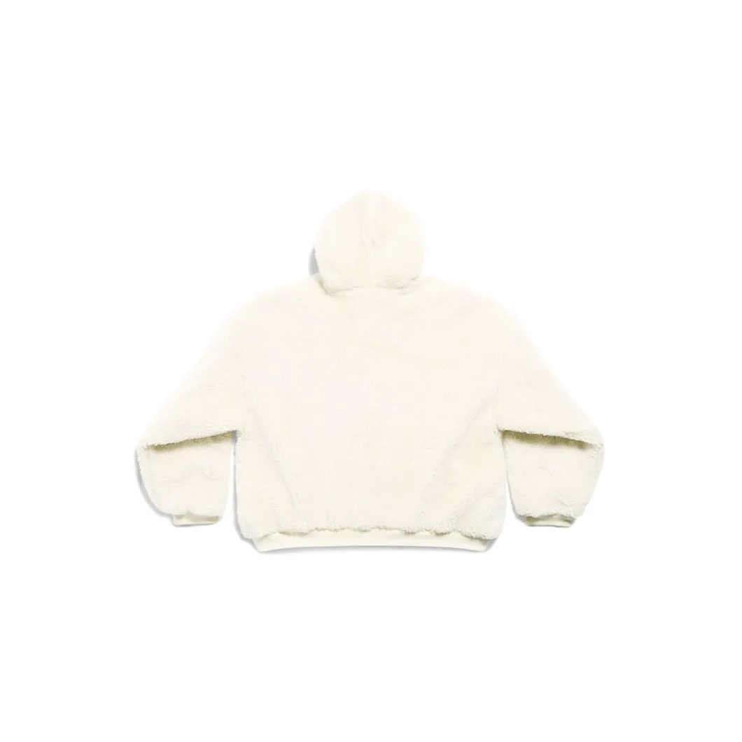 Outerwear Zip-up Hoodie in Light Beige