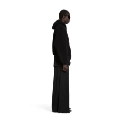 Outerwear Zip-up Hoodie Oversized in Black