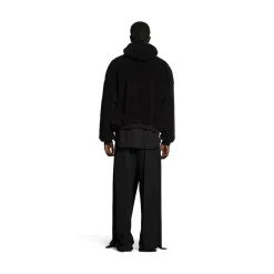 Outerwear Zip-up Hoodie Oversized in Black