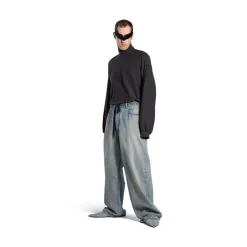 Oversized Baggy Pants in Light Blue