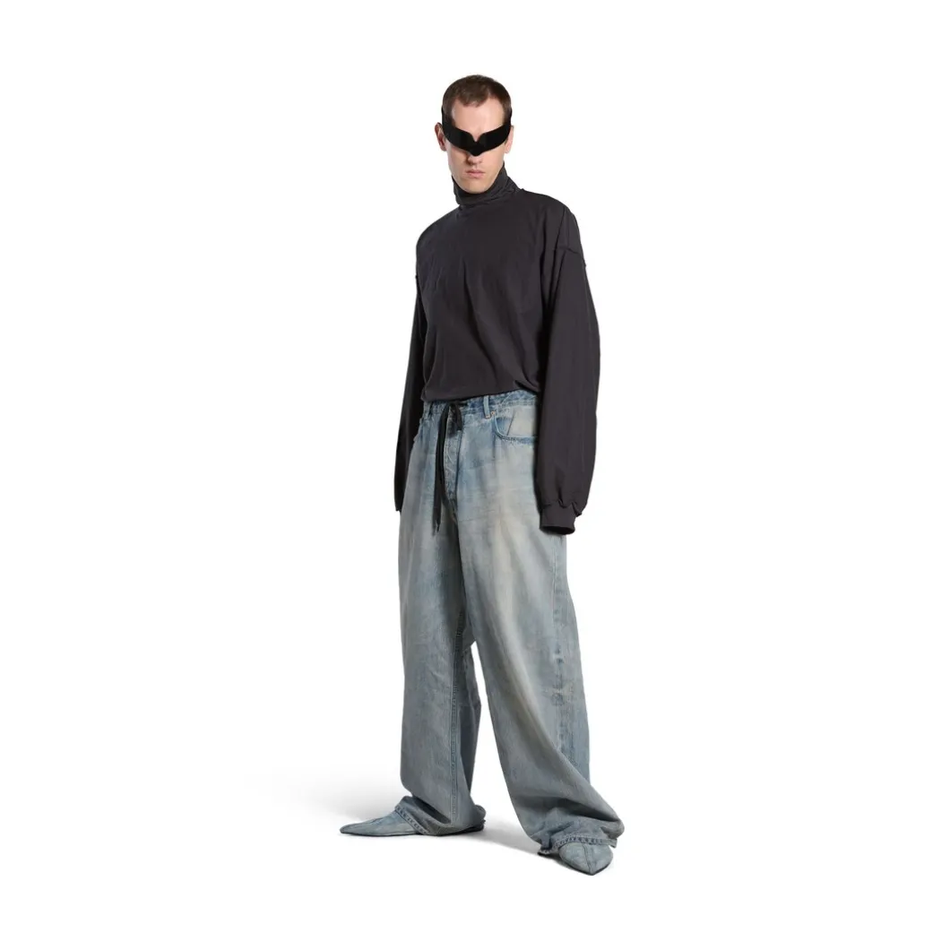 Oversized Baggy Pants in Light Blue