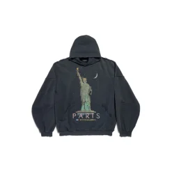 Paris Liberty Hoodie Oversized in Black