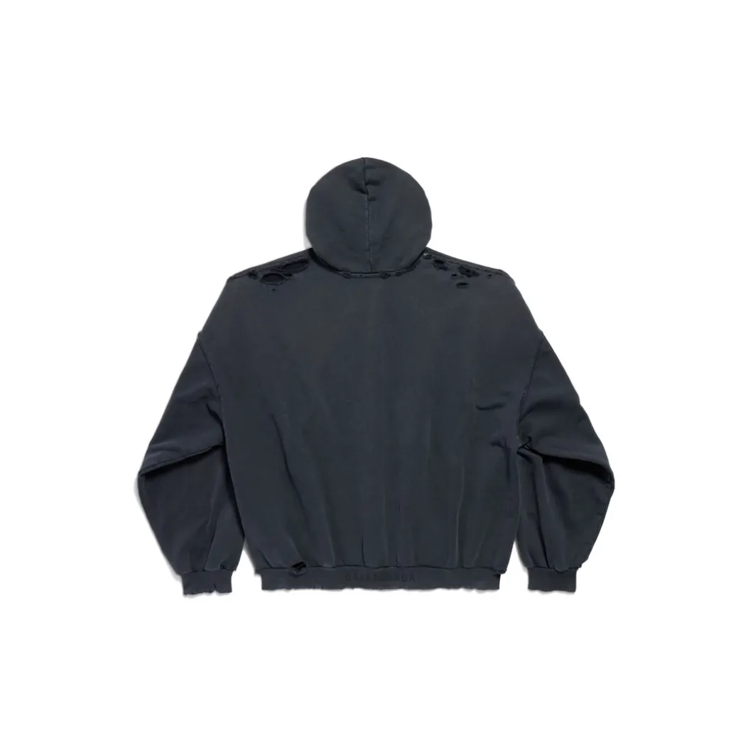 Paris Liberty Hoodie Oversized in Black