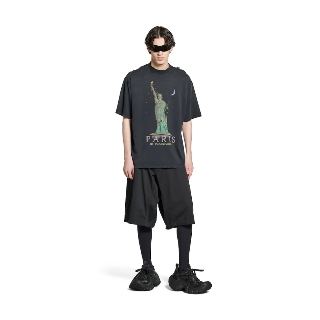 Paris Liberty T-shirt Medium Fit in Black